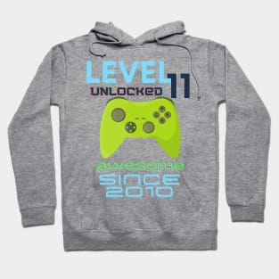 Level 11 Unlocked Awesome 2010 Video Gamer Hoodie